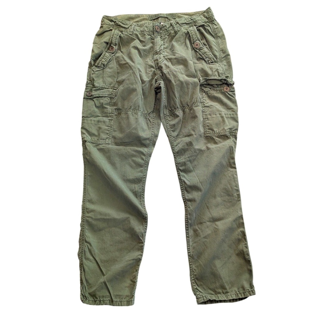Men's Olive Green Cargo Pants - Casual Utility Style